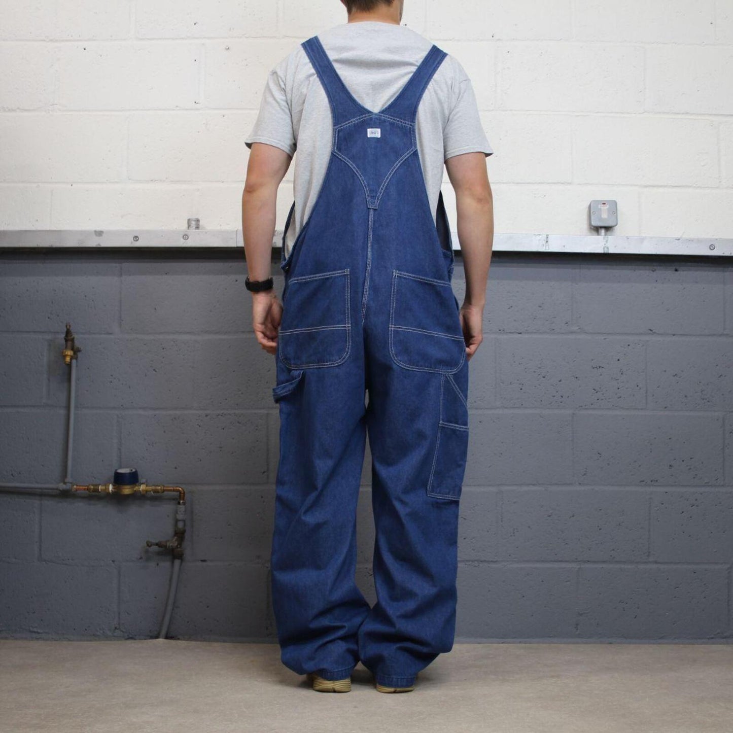 Baggy denim Dungarees vintage overalls blue Liberty workwear bib & brace utility