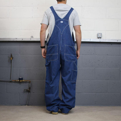 Baggy denim Dungarees vintage overalls blue Liberty workwear bib & brace utility