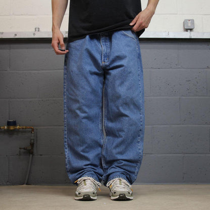 Carhartt jeans loose work pants blue 100% cotton denim skate style workwear pants