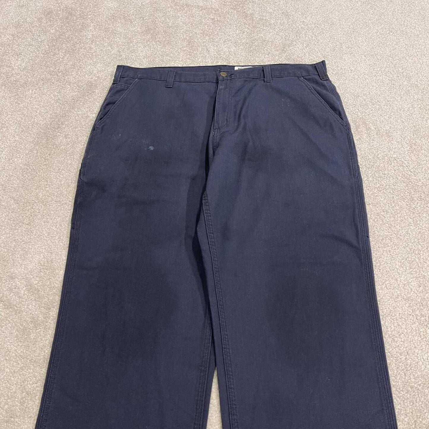 Carhartt baggy cargo pants wide leg navy Loose skate style carpenter work pants