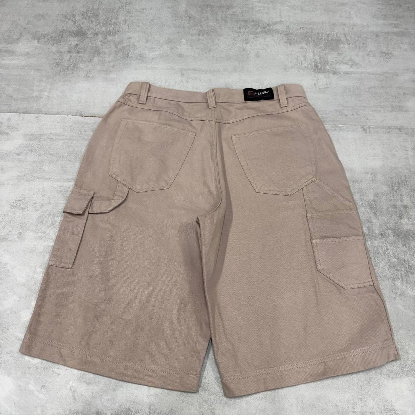 Baggy FUBU carpenter jorts W36 wide leg 90s style denim skater Y2K