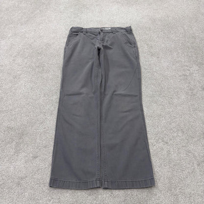 Carhartt carpenter pants y2k relaxed utility trousers grey Straight leg skater style workwear pants