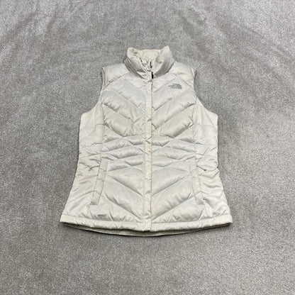 00s North Face puffer gilet S women's white y2k 550 down tech style autumn winter