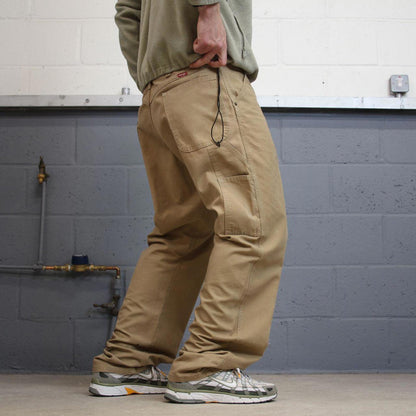Y2K Wrangler carpenter pants loose fit tan Loose skater style cargo work pants