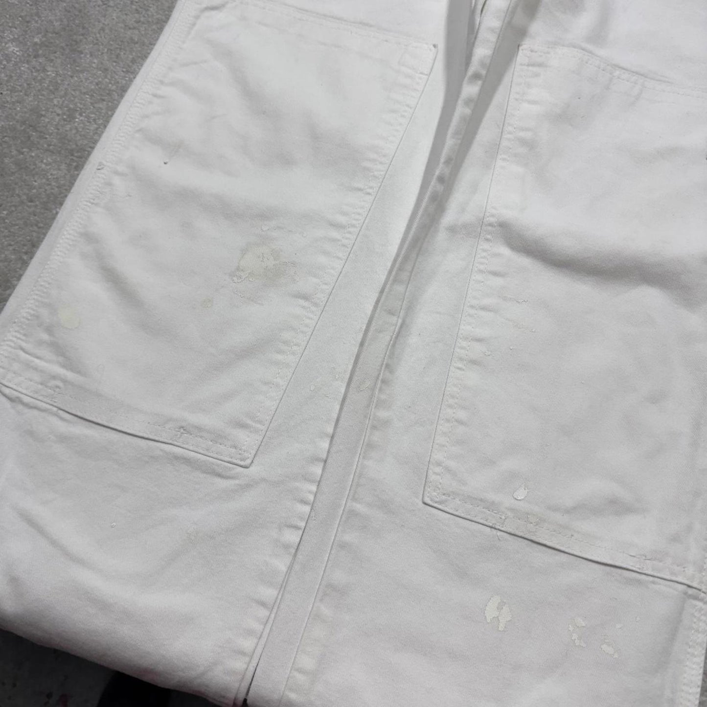 90s Dickies double knee carpenter pants white painters cargos W34L32 00s skater style workwear