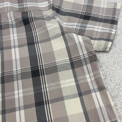 Beige checkered Columbia technical shirt XL men's short sleeve button up autumn y2k style