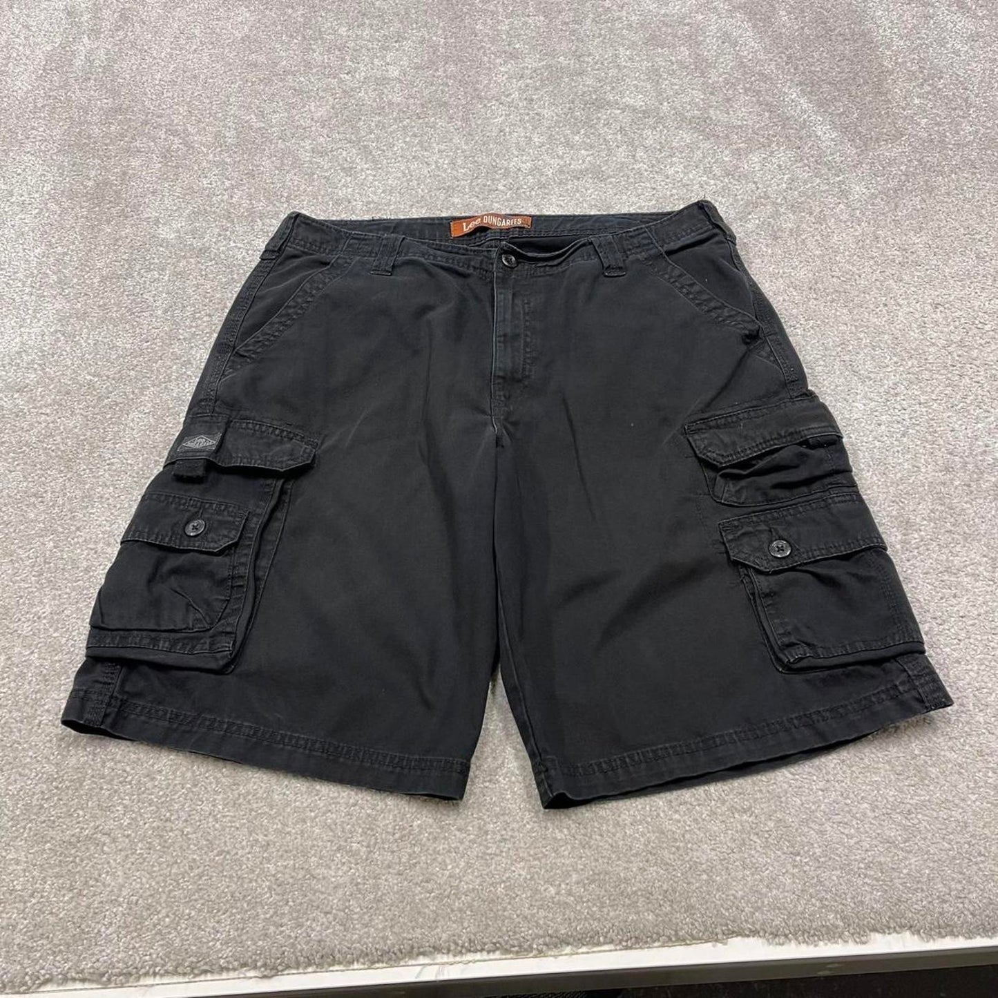Y2k baggy Lee cargo shorts skater style black Loose chino summer festival shorts