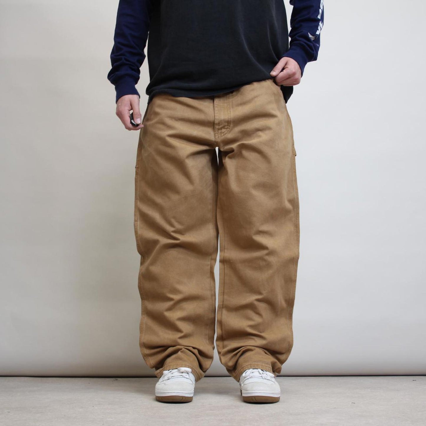 Tan Dickies carpenter jeans W40L32 loose canvas 90s style skater cargos