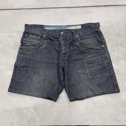 Blue Police cargo jorts W36
