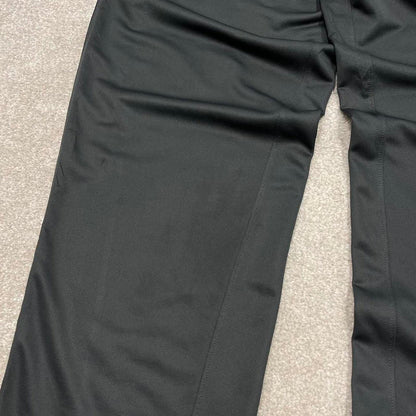 Grey baggy Nike trackies L loose y2k style joggers embroidered Swoosh logo track pants side stripes