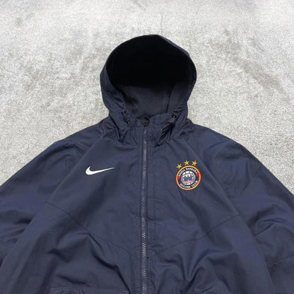 00s Nike technical windbreaker jacket Medium men's navy y2k hooded full zip up coat technical