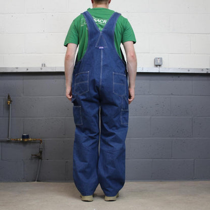 Vintage baggy Dungarees denim overalls blue Big Smith workwear bib & brace utility