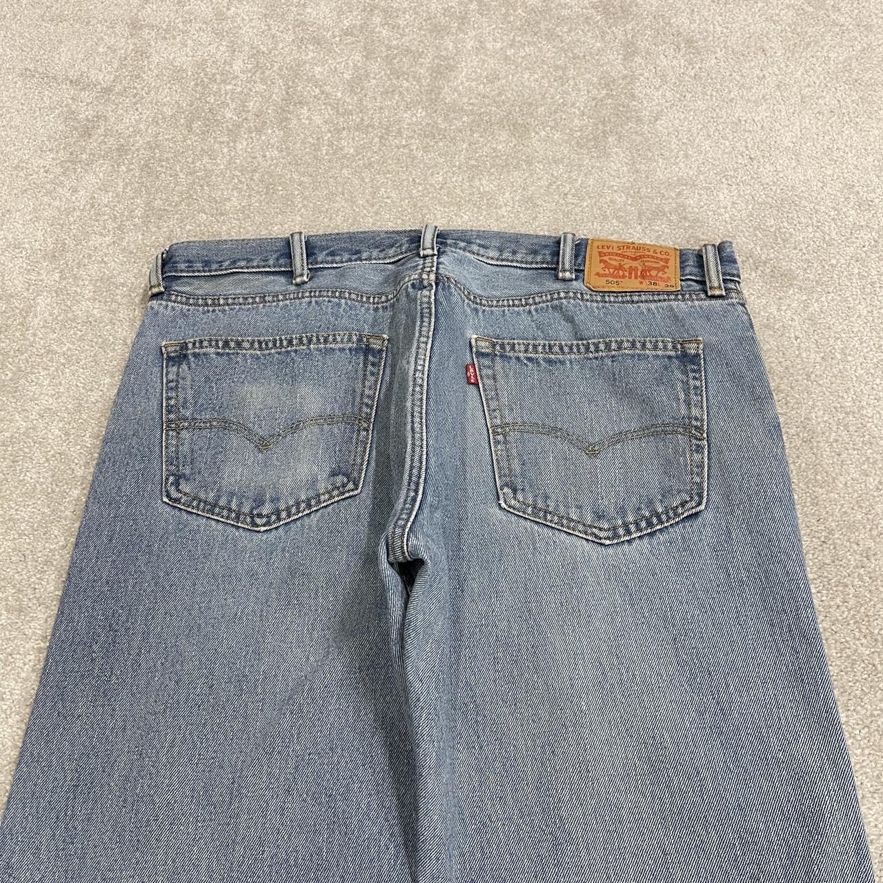 Y2K Levi’s 505 jeans straight leg washed blue #Straight fit 5 pocket pants belt loops red tab logo