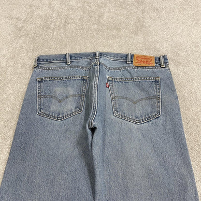 Y2K Levi’s 505 jeans straight leg washed blue #Straight fit 5 pocket pants belt loops red tab logo