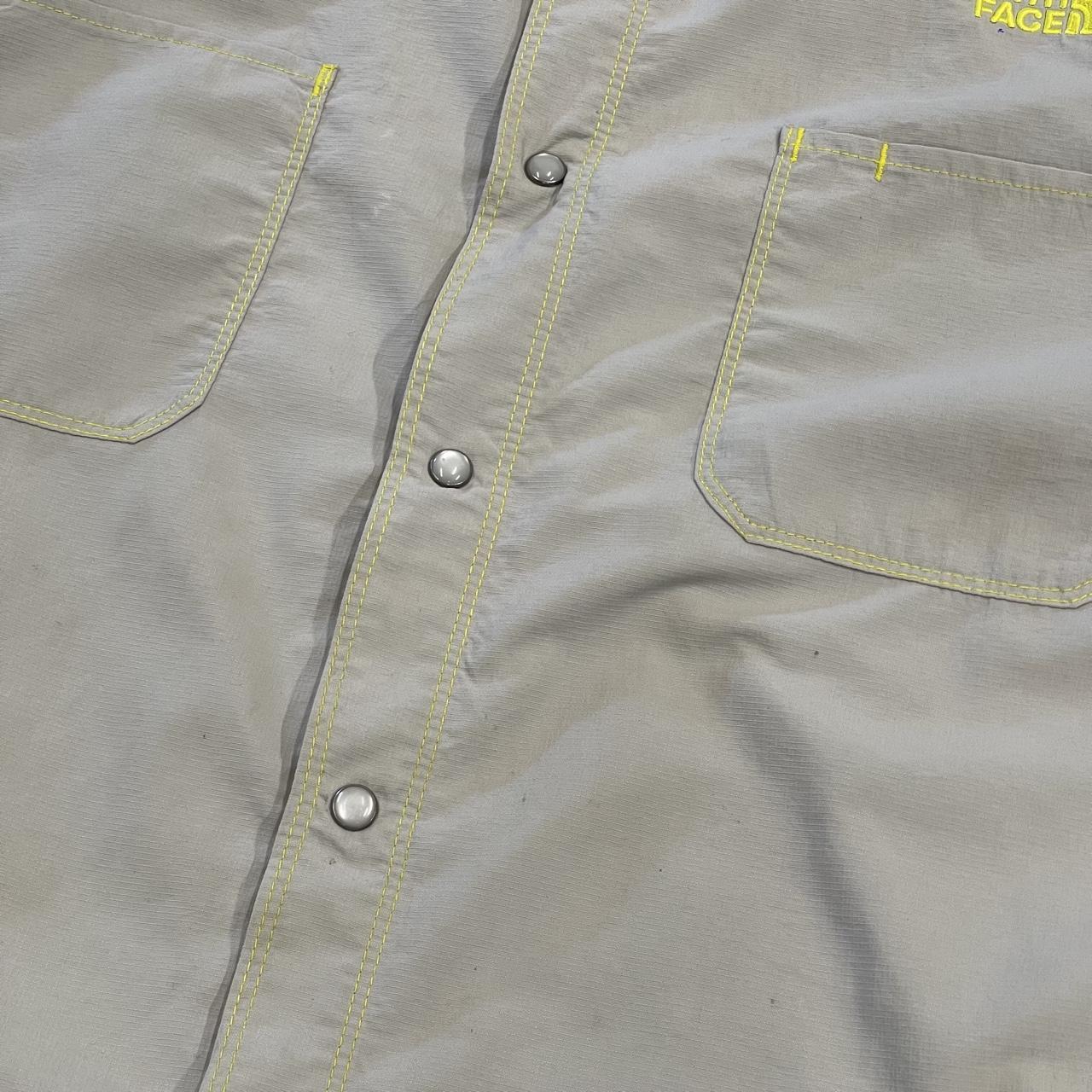 North Face technical short sleeve shirt grey TNF festival style button down summer shirt