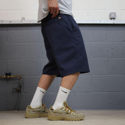 Dickies chino shorts loose y2k navy Chino style skater shorts loose leg festival