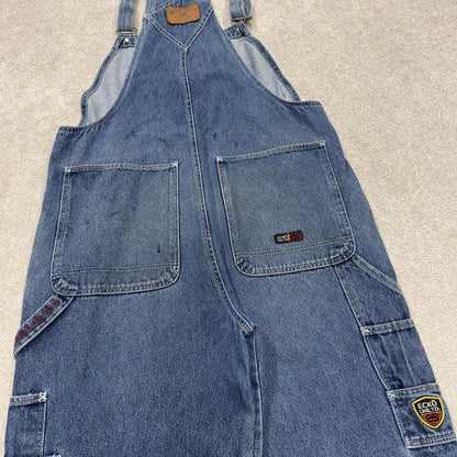 Y2K Ecko unltd baggy dungarees thick denim overalls blue perfect festival or skate wear