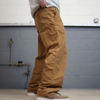 Y2K baggy fit Carhartt jeans tan brown Loose wide leg canvas carpenter skater cargo work pants