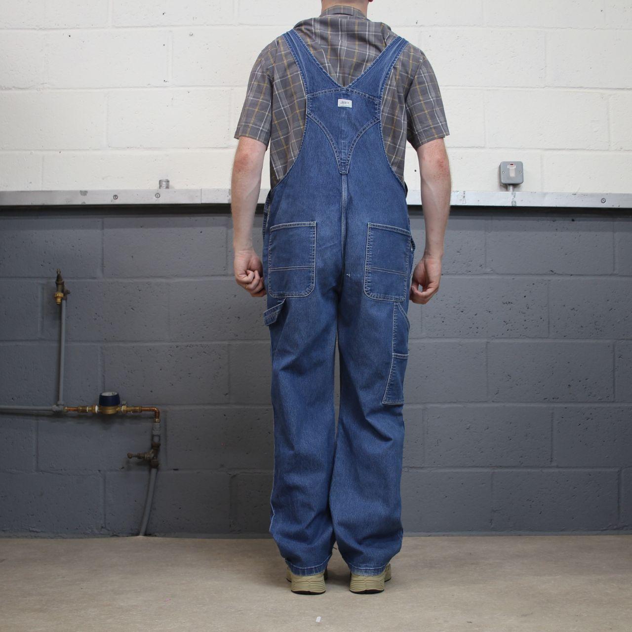 Liberty dungarees denim overalls y2k blue Vintage workwear bib & brace utility