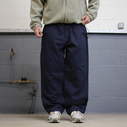 Y2k baggy work pants wide-leg navy Chino style skate trousers Red Kap workwear patch logo
