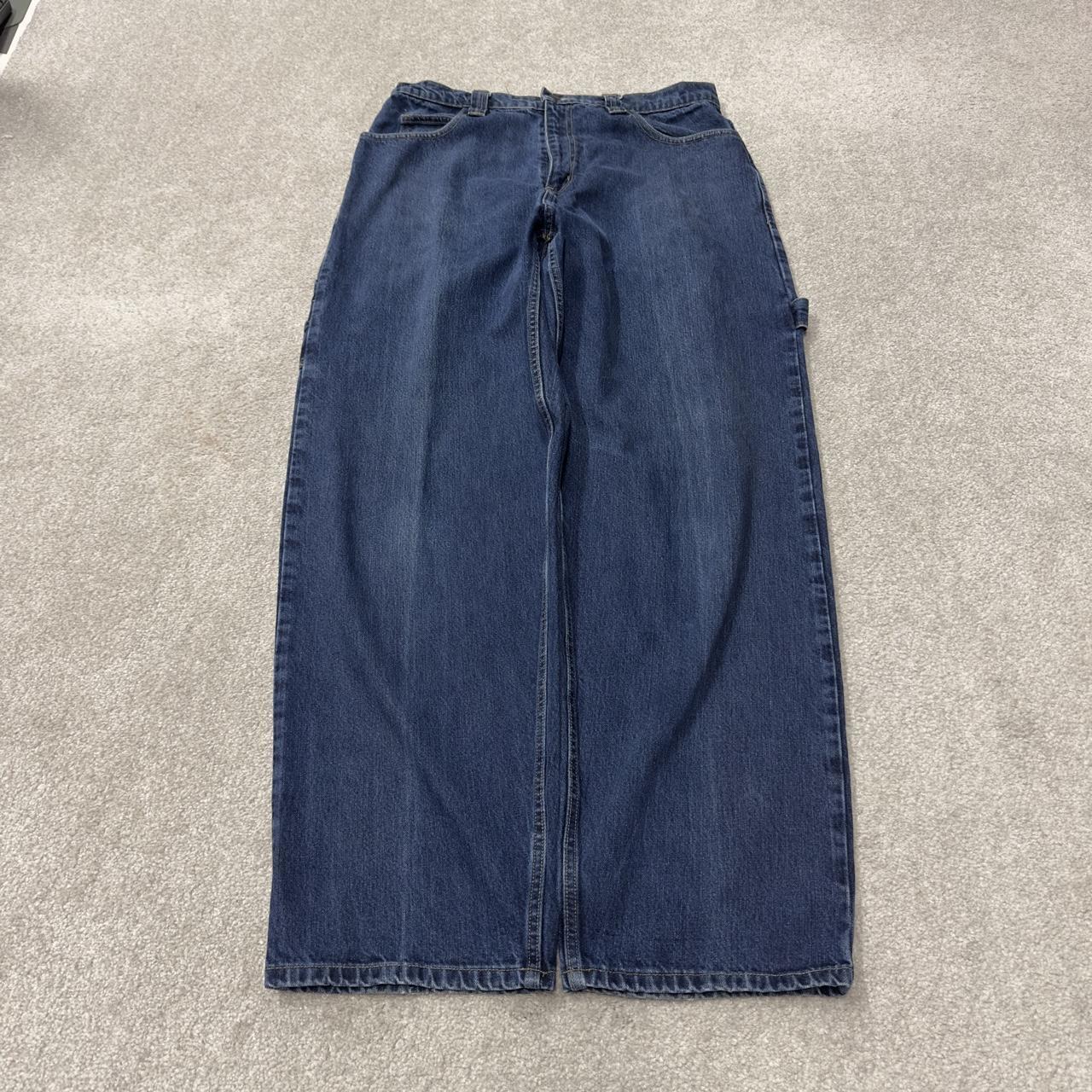 Baggy carpenter jeans y2k W34L32 blue denim Wide leg skater style work cargos