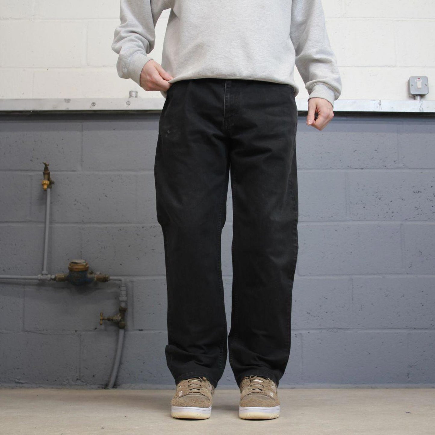 Black Dickies chino skate pants W38L30 straight leg 90s skater work pants loose American workwear