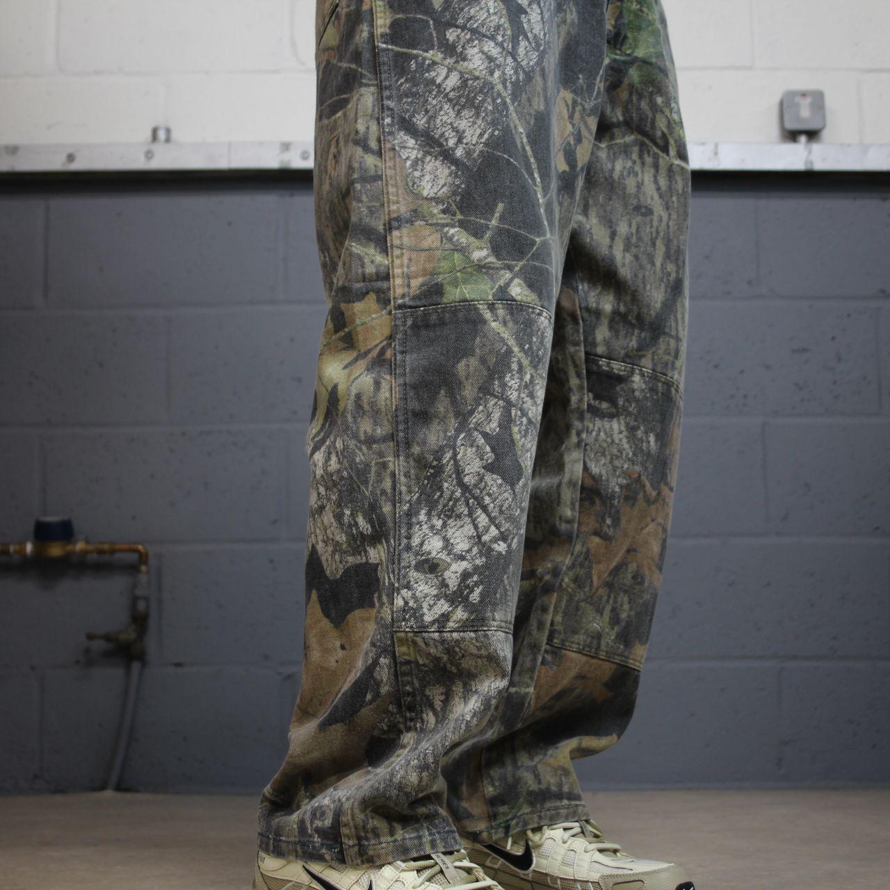 Wrangler camo jeans double knees y2k khaki Loose straight leg Realtree camouflage pants