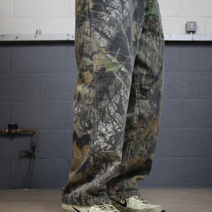 Wrangler camo jeans double knees y2k khaki Loose straight leg Realtree camouflage pants