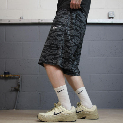 Nike sports shorts y2k loose black grey Patterned camo floaty summer gym shorts