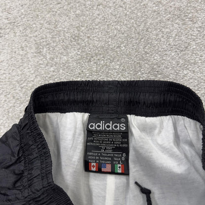 Vintage y2k Adidas tracksuit bottoms black Loose leg 2000s style casual track pants