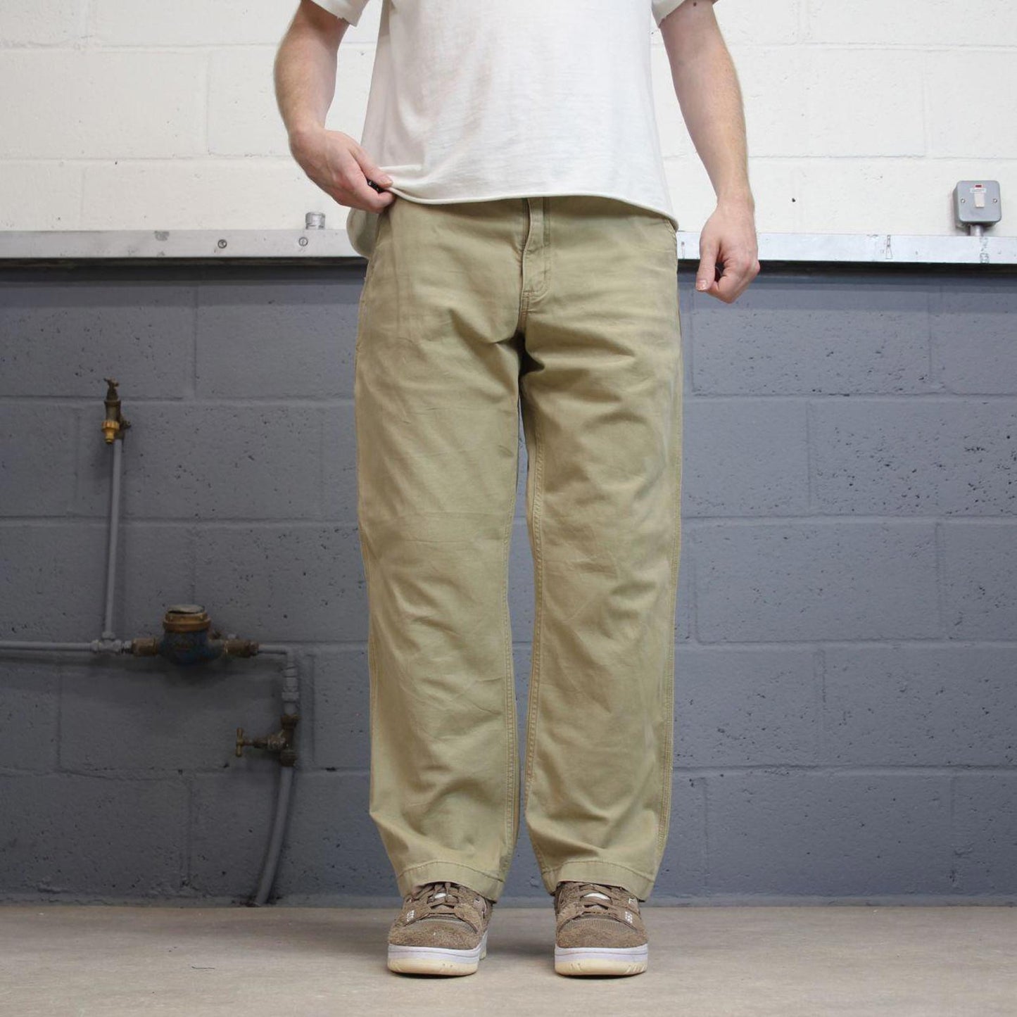 Mens Carhartt carpenter pants W36 L28 tan relaxed 90s style cargos