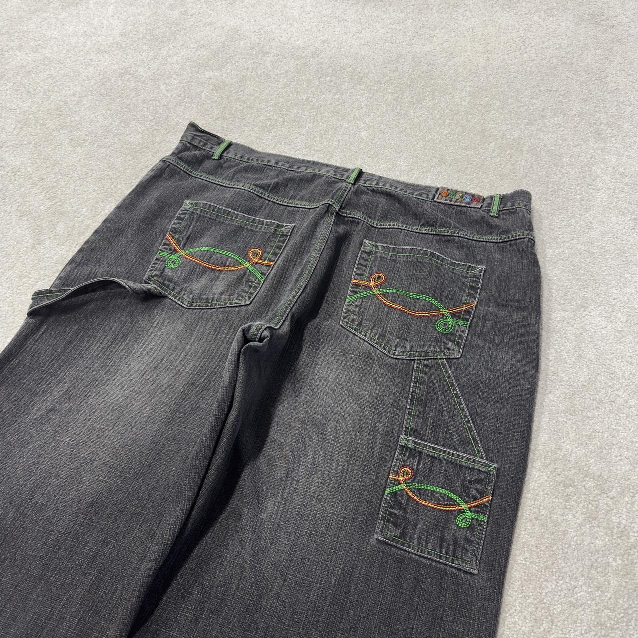 Extra baggy carpenter jeans y2k W48L34 black Brooklyn Xpress wide leg skater style cargos