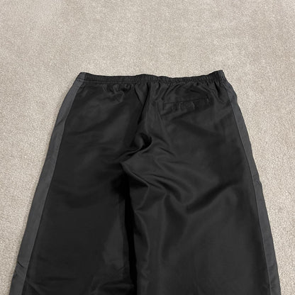 Y2K Starter tracksuit bottoms loose black Small mesh lined side stripe drawstring track pants
