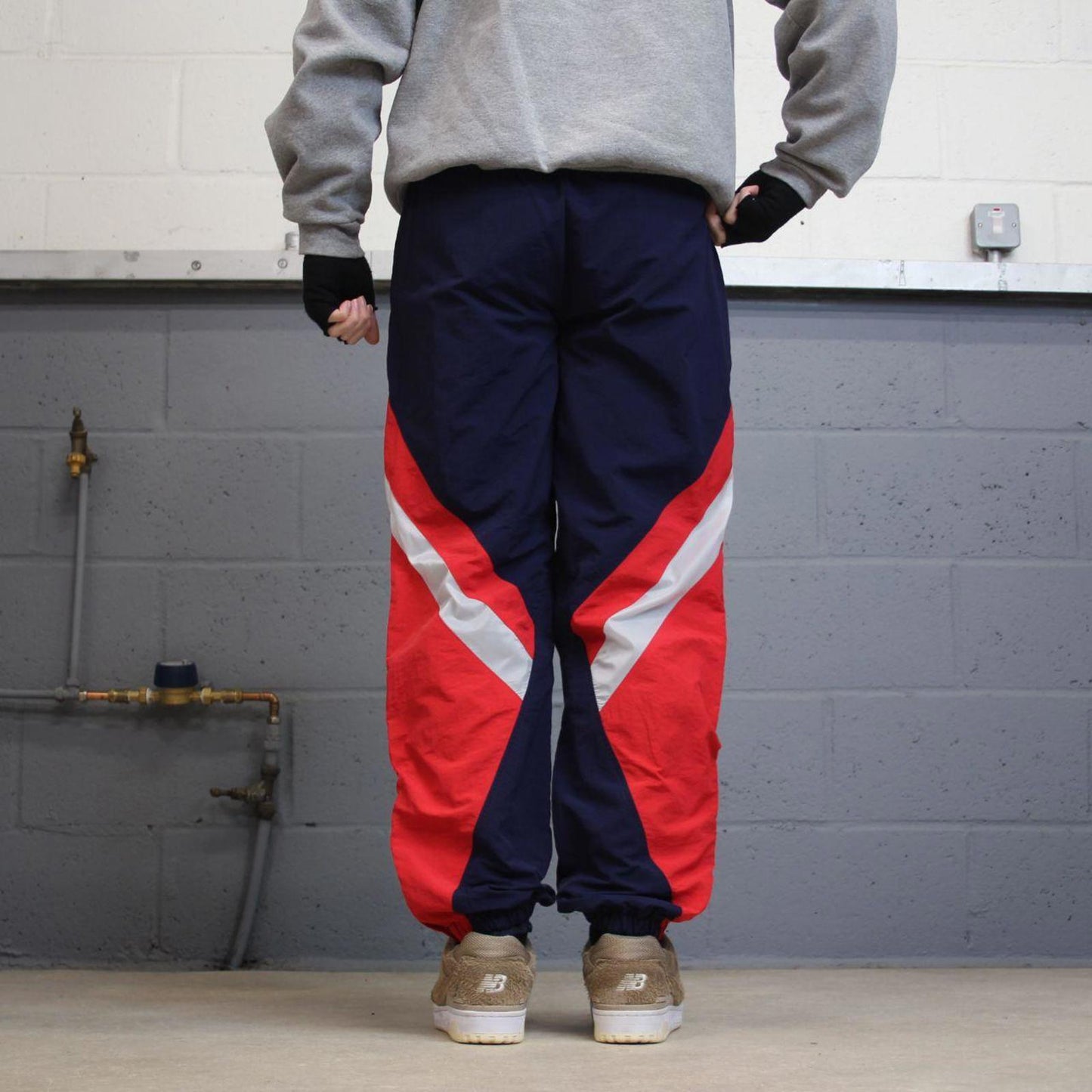 Vintage Y2K Fila tracksuit bottoms navy red