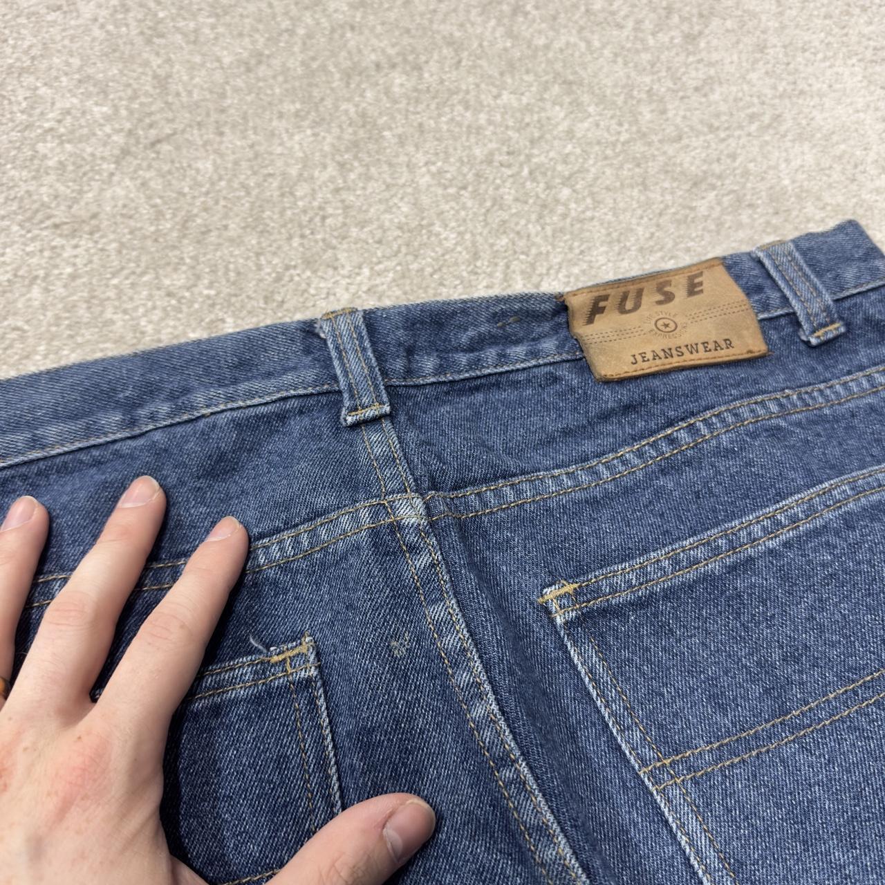 Y2K denim carpenter jorts skater blue FUSE loose fit summer jean shorts festival