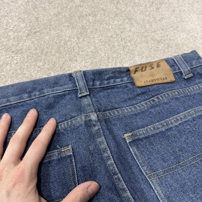 Y2K denim carpenter jorts skater blue FUSE loose fit summer jean shorts festival
