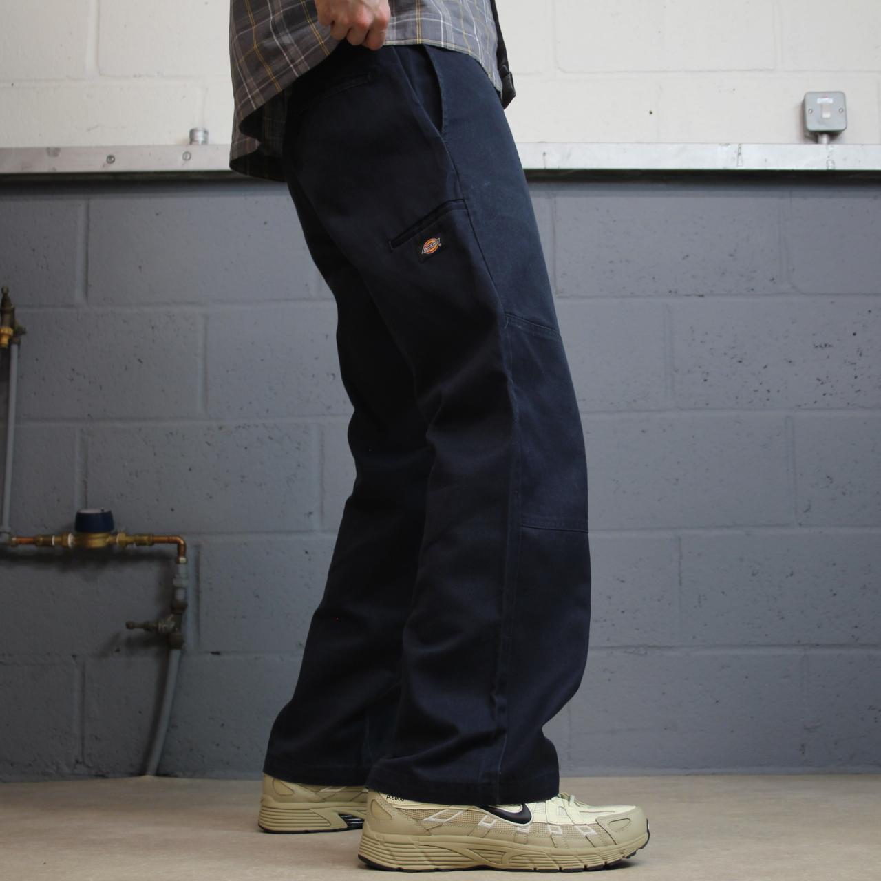 Dickies baggy double knee pants navy W32L30 Wide leg chino skate style cargo work trousers