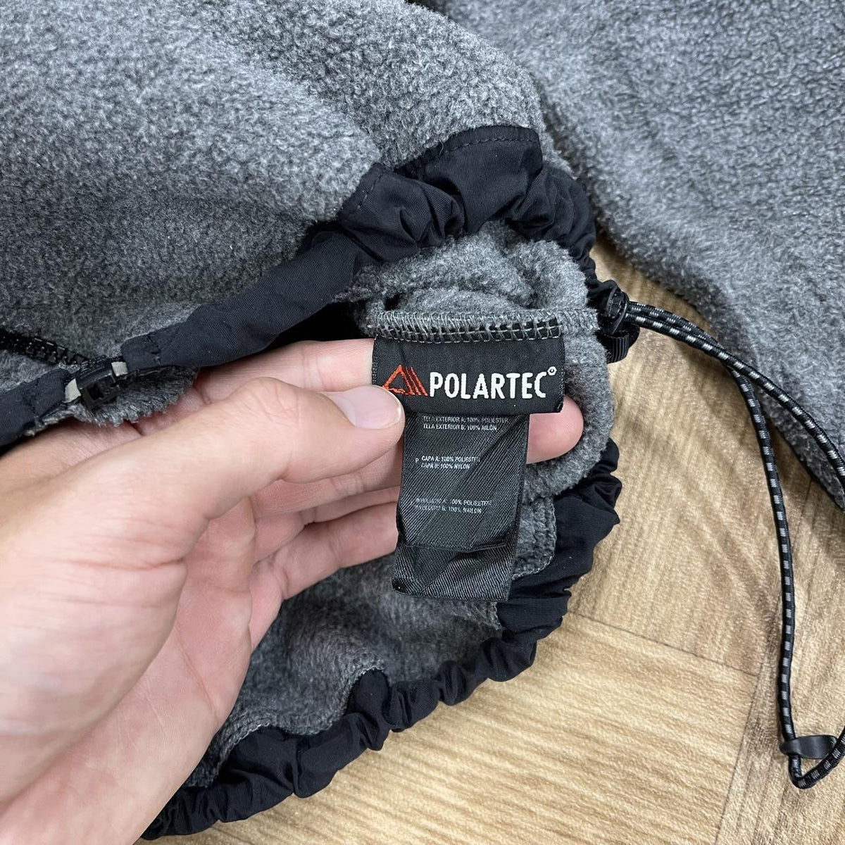 Y2K North Face Denali fleece Women's TNF full zip grey black paneled autumn technical Polartec
