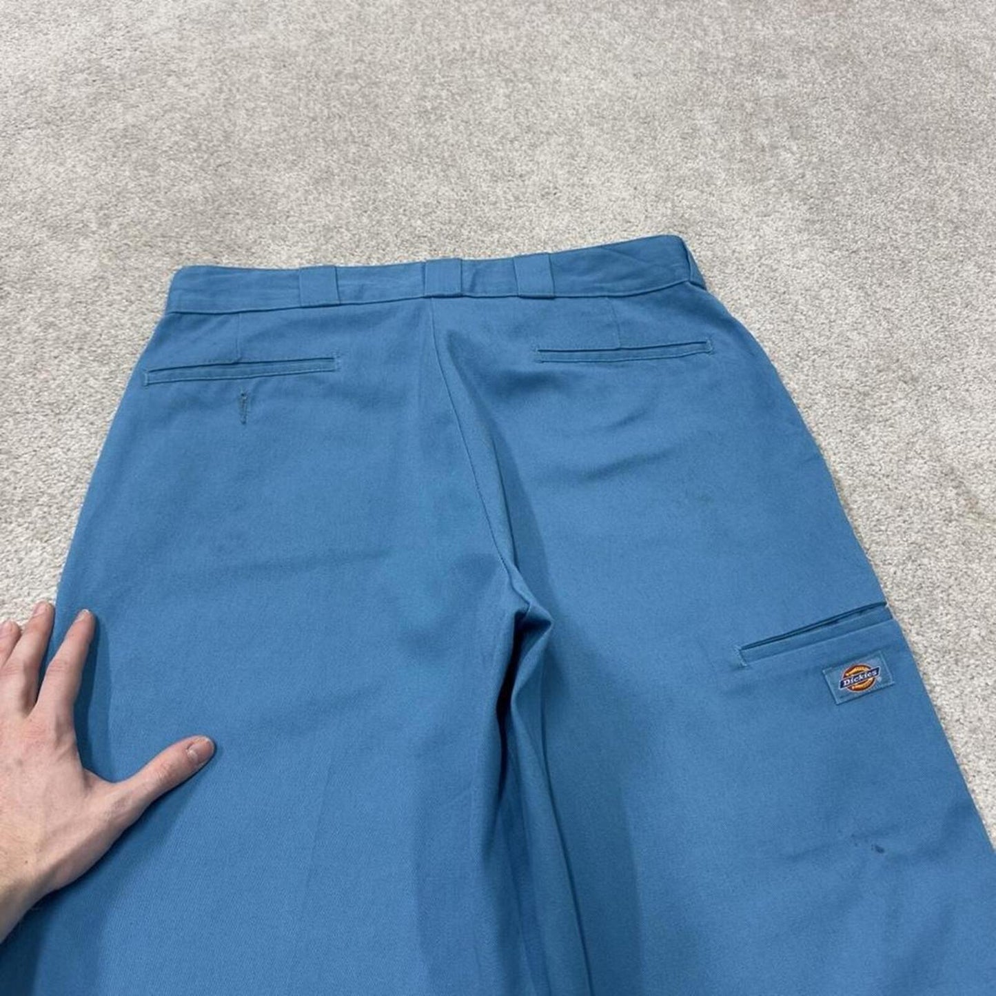 Baggy Dickies shorts carpenter blue Twill chino skater style shorts wide long leg
