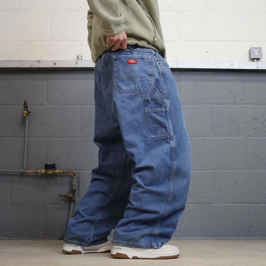 Y2k baggy Dickies carpenter jeans wide leg blue Loose denim skater cargo work pants