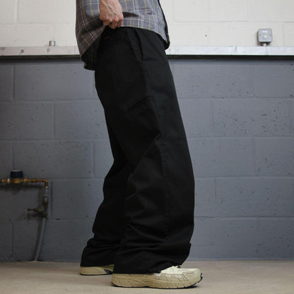 Dickies baggy double knee carpenter pants black W36L32 Loose leg twill chino skate work trousers