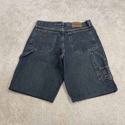 Y2K Wrangler denim shorts carpenter blue Loose skater style surf jorts