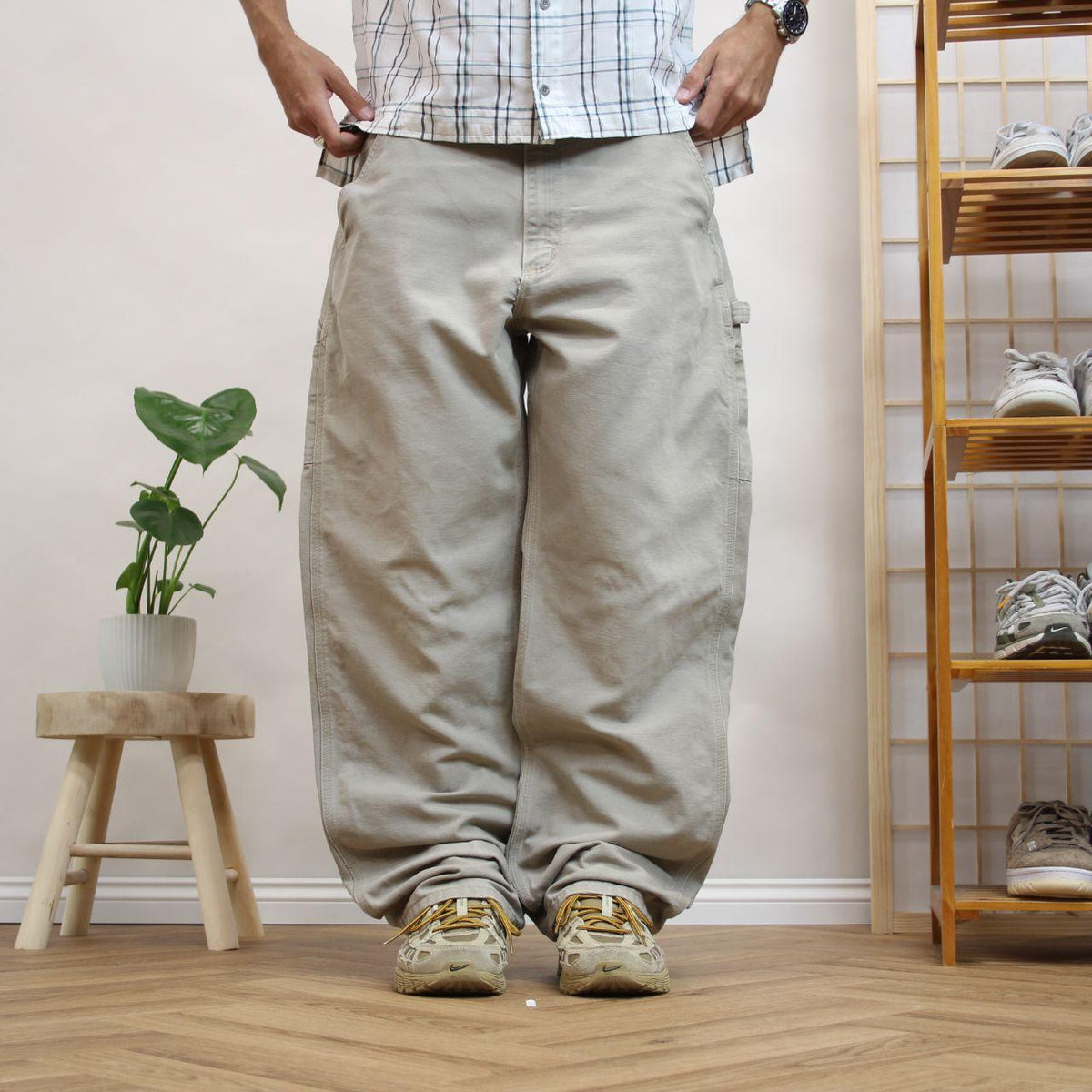 Vintage baggy Carhartt carpenter jeans y2k Loose utility workwear skate cargo trousers
