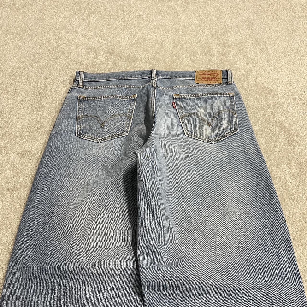 Levi's 560 baggy comfort fit jeans y2k blue Loose wide leg denim pants red tab logo