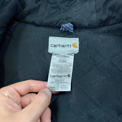 Vintage Carhartt hooded active jacket XL Navy canvas workwear jacket