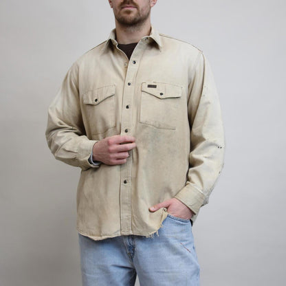 Distressed Carhartt work over shirt L