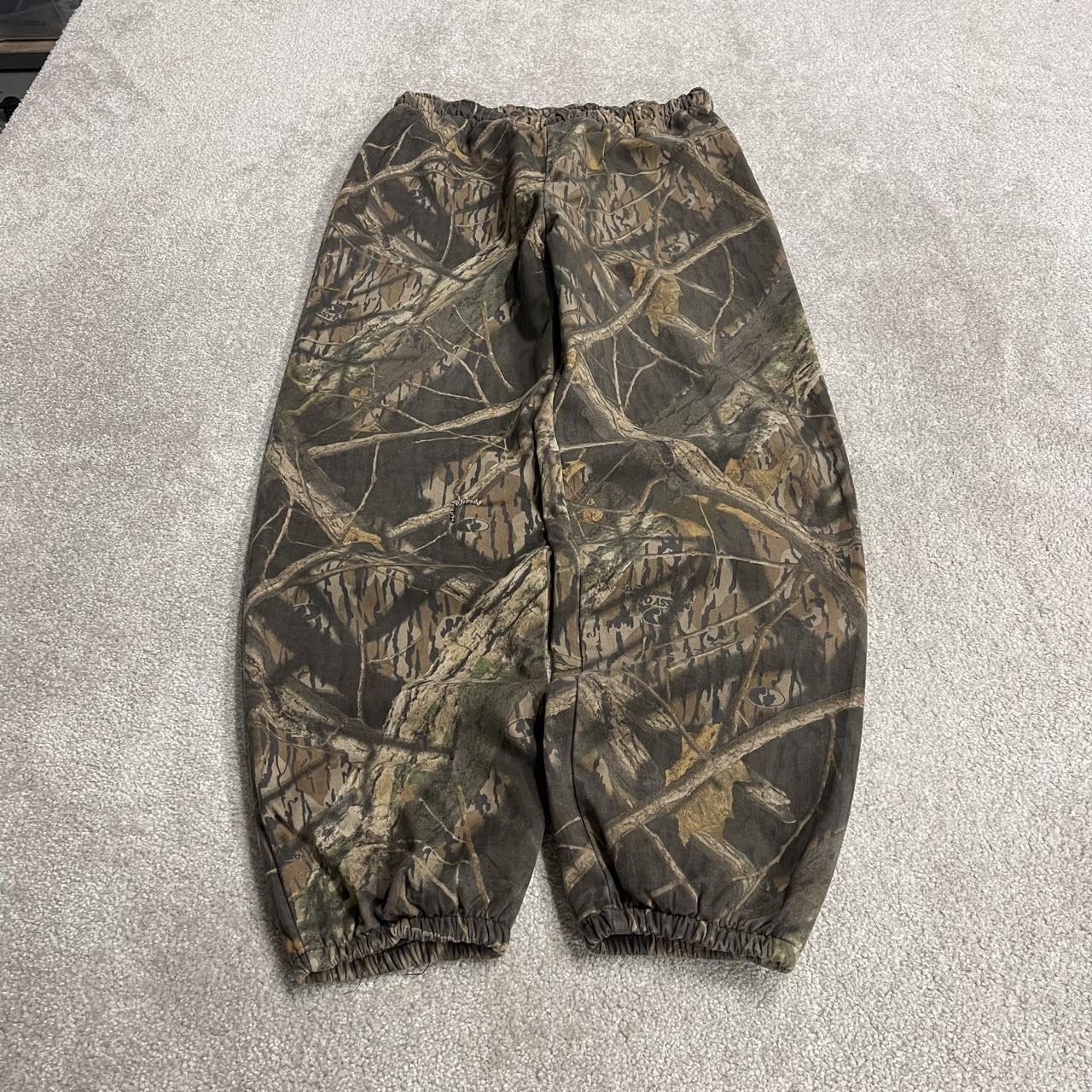 ScentLok canvas camo joggers y2k khaki L Mossy Oak camouflage sweatpants elastic drawstring waist