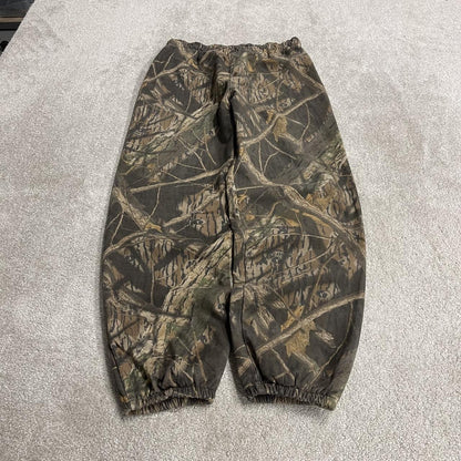 ScentLok canvas camo joggers y2k khaki L Mossy Oak camouflage sweatpants elastic drawstring waist
