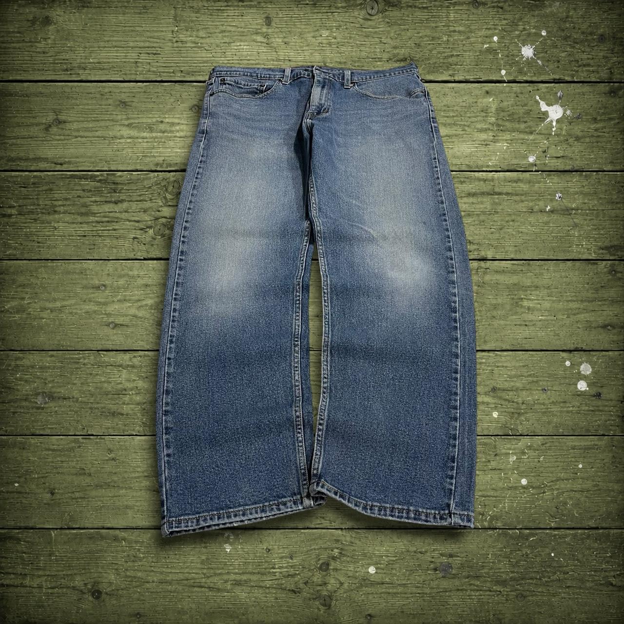 Y2K Levi’s 505 jeans W36L30 blue Straight fit 5 pocket belt loops red tab logo