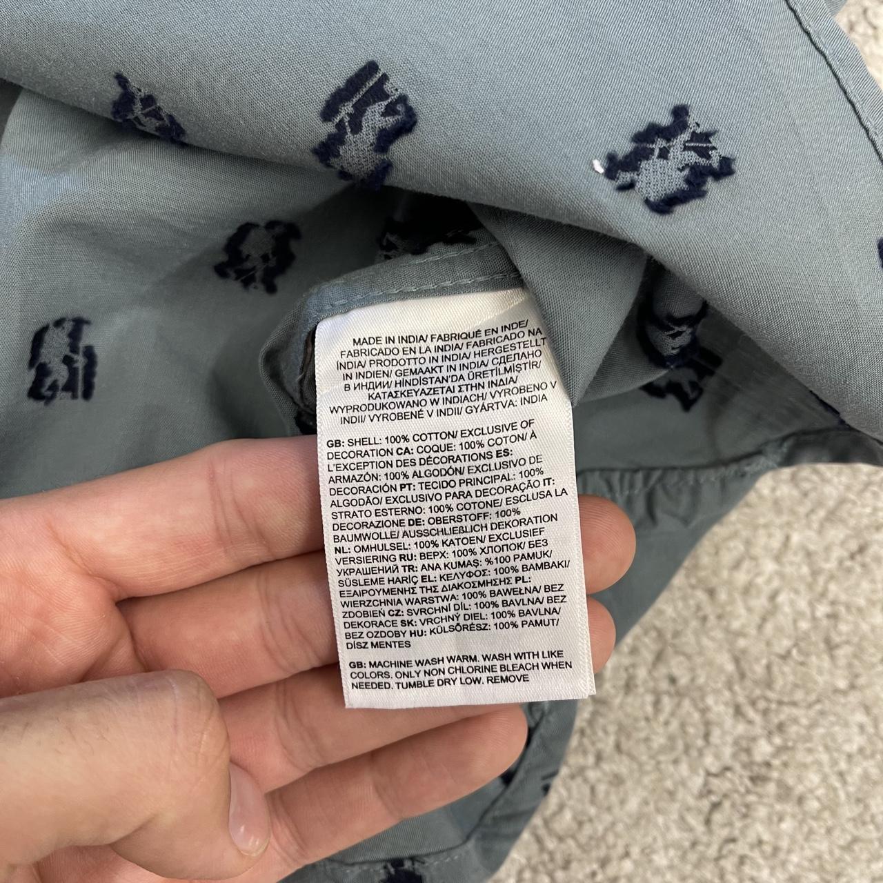 North Face funky pattern short sleeve shirt blue grey TNF surf style summer festival shirt